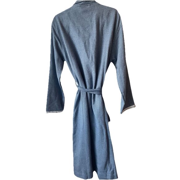 NEW Coyuchi Unisex Mediterranean Organic Cotton Robe Size M/L in Lake Blue - Picture 7 of 7